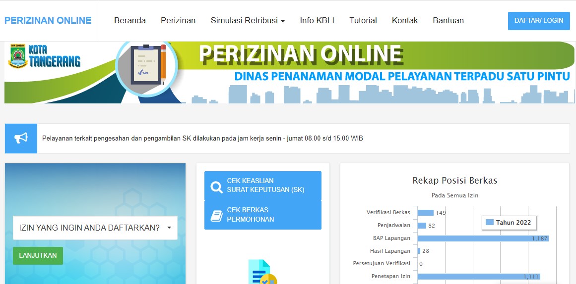 Cara Mengurus Perizinan di Tangerang secara Online