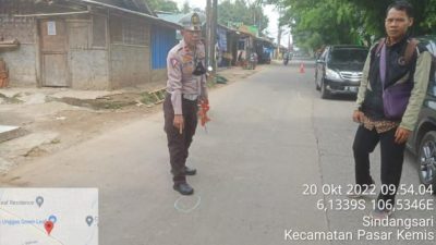 Pemotor Tewas Terlindas Mobil di Jalan Raya Cadas Tangerang