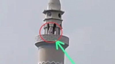 Heboh Sosok Berjubah Putih di Menara Masjid Ponpes Al-Istiqlaliyyah Tangerang, Ternyata Ini Faktanya