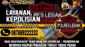 Nomor Layanan Pengaduan Masyarakat Polres Lebak