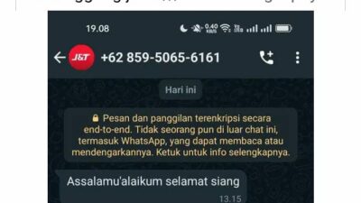 Hati-hati Terima WA Ngaku Kurir Paket, File Jangan Dibuka!