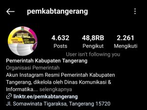 Waduh, Instagram Milik Pemkab Tangerang Sempat Diretas
