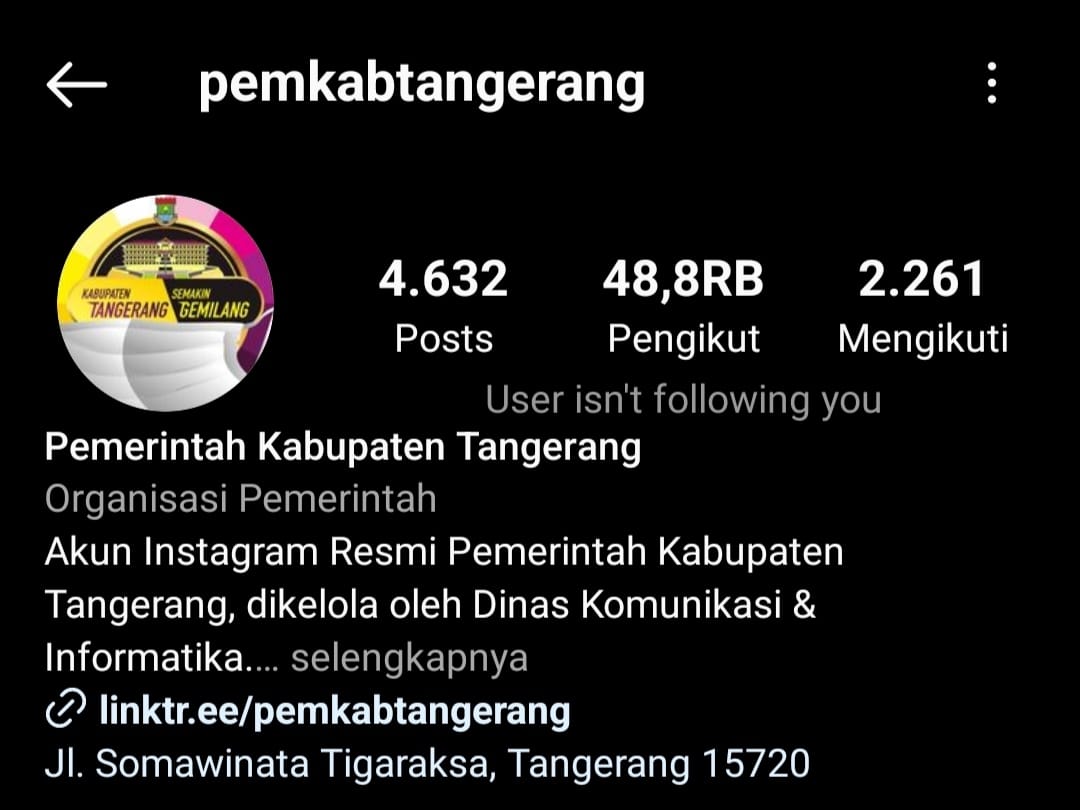 Instagram Milik Pemkab Tangerang Sempat Diretas