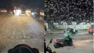 Aneh, Ribuan Laron Bak Hujan Salju Penuhi Jalan di Magelang Jawa Tengah