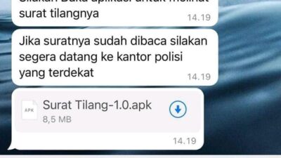 Waspada Modus Penipuan Berkedok Surat Tilang Melalui APK, Jangan Dibuka