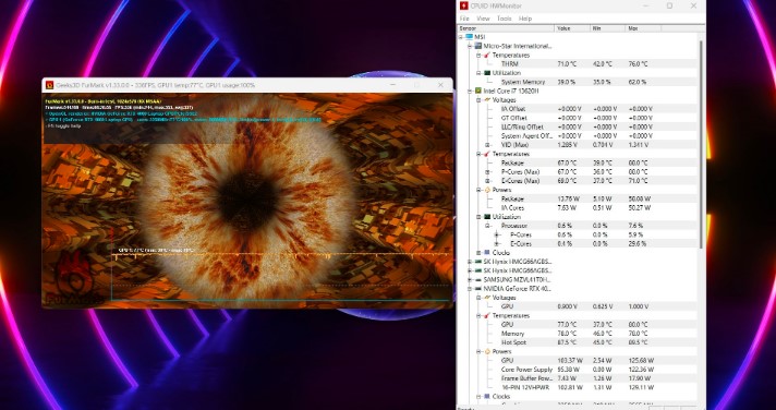 Uji Performa msi katana 15 b13vfk 282id 5