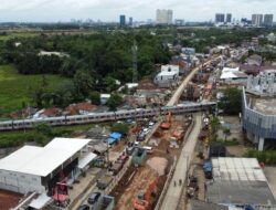 Proyek Pembangunan Jalan Layang Cisauk Terus Dikerjakan