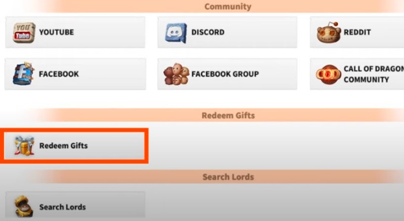 Cara Klaim Kode Redeem Call of Dragons