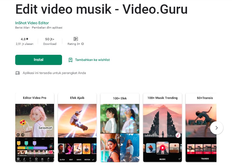Edit video musik Video Guru