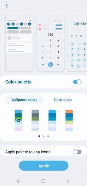 Fitur Galaxy A14 Color Palatte