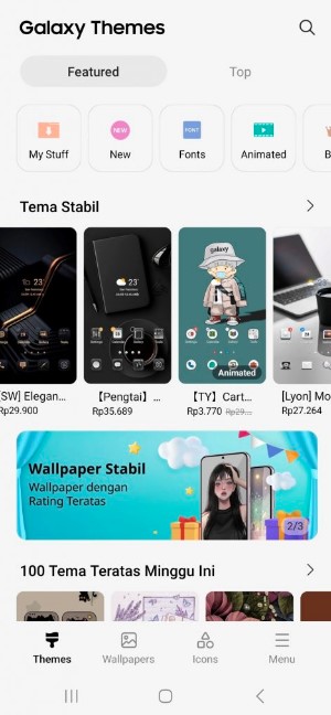 Fitur Galaxy A14 Galaxy Themes