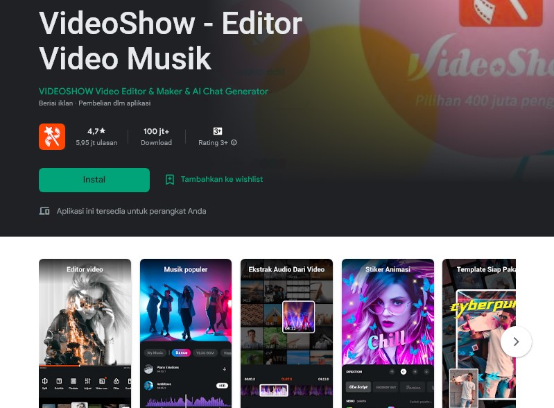 VideoShow Editor Video Musik