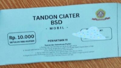 Viral Parkir Tandon Ciater BSD Tangsel Dipatok Rp 10000
