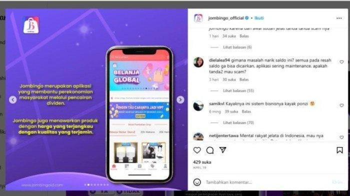 Viral aplikasi Jombingo diduga penipuan