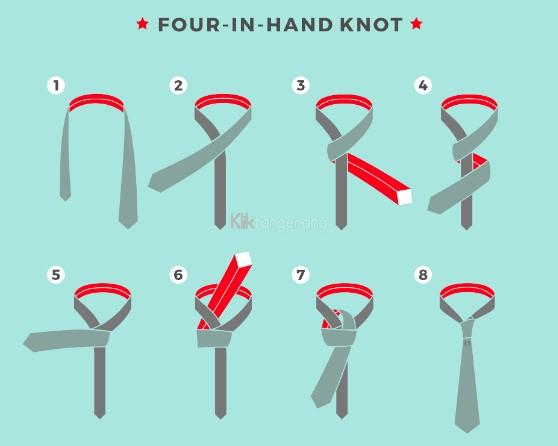 Cara Memakai Dasi - Four in Hand Knot