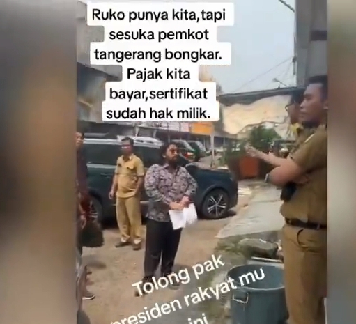 Pengunggah Video Viral Pemkot Tangerang Bongkar Ruko Cimone Dilaporkan ke Polisi 
