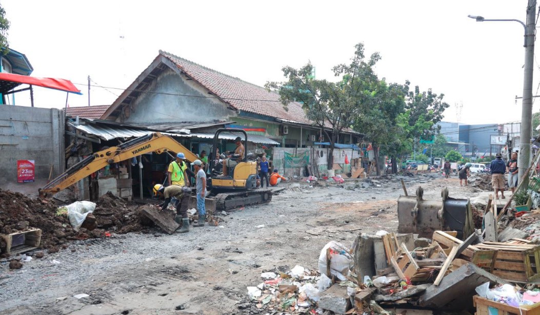 atasi kemacetan jalan di kawasan pasar ciputat tangsel diperlebar